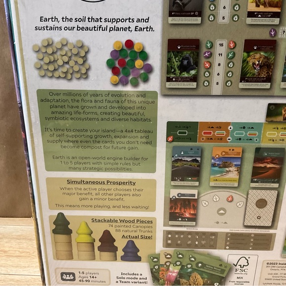 New! Earth Board Game NEW Sealed Maxime Tardif Conor Mcgoey Insideup Games - Picture 5 of 8